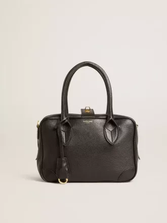 Borsa Vita in pelle di montone nera con dettagli dorati Borsa Vita in pelle di montone nera con dettagli dorati