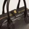 Borsa Vita in pelle di montone nera con dettagli dorati