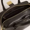 Borsa Vita in pelle di montone nera con dettagli dorati