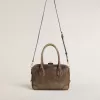 Borsa Vita in pelle vintage marrone con dettagli dorati Borsa Vita in pelle vintage marrone con dettagli dorati