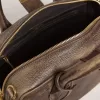 Borsa Vita in pelle vintage marrone con dettagli dorati Borsa Vita in pelle vintage marrone con dettagli dorati