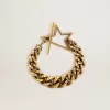 Bracciale con catena a maglie decrescenti in oro antico e chiusura a forma di stella