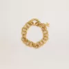 Bracciale con catena intrecciata color oro antico e chiusura a forma di stella
