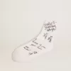 Calzini bianco ottico con scritte nere