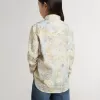 Camicia da bambina in cotone con stampa floreale multicolore Camicia da bambina in cotone con stampa floreale multicolore