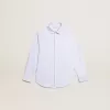 Camicia da bambino con righe azzurre