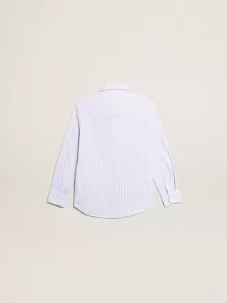 Camicia da bambino con righe azzurre