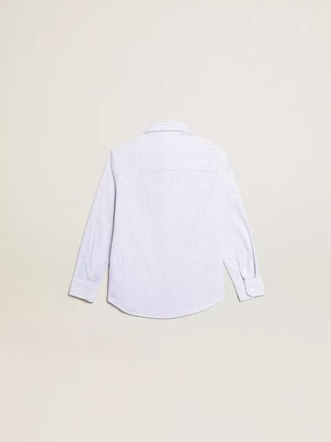Camicia da bambino con righe azzurre