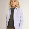 Camicia da bambino con righe azzurre