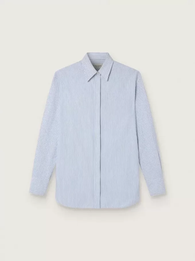 Camicia da donna a righe sottili Camicia da donna a righe sottili