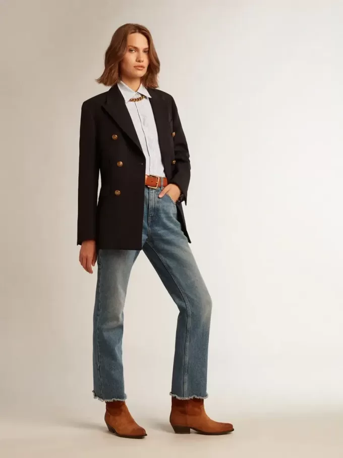 Camicia da donna a righe sottili Camicia da donna a righe sottili