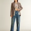 Camicia da donna con stampa floreale multicolore con paillettes Camicia da donna con stampa floreale multicolore con paillettes