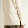 Camicia da donna in cotone color crema con ricami floreali Camicia da donna in cotone color crema con ricami floreali