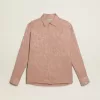 Camicia da donna in viscosa rosa con motivo floreale Camicia da donna in viscosa rosa con motivo floreale