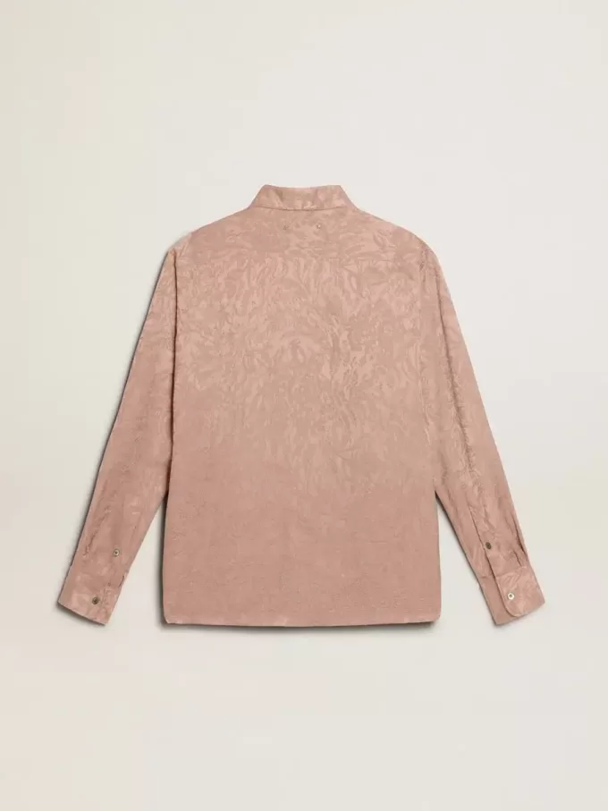 Camicia da donna in viscosa rosa con motivo floreale Camicia da donna in viscosa rosa con motivo floreale