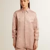 Camicia da donna in viscosa rosa con motivo floreale Camicia da donna in viscosa rosa con motivo floreale