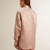 Camicia da donna in viscosa rosa con motivo floreale Camicia da donna in viscosa rosa con motivo floreale