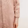 Camicia da donna in viscosa rosa con motivo floreale Camicia da donna in viscosa rosa con motivo floreale