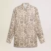 Camicia da notte da donna in misto seta con stampa floreale Camicia da notte da donna in misto seta con stampa floreale