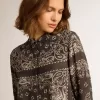 Camicia pigiama in grigio antracite con stampa paisley Camicia pigiama in grigio antracite con stampa paisley
