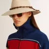 Cappello fedora color pergamena con fascia in pelle Cappello fedora color pergamena con fascia in pelle