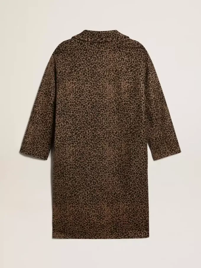 Cappotto da donna monopetto in lana con motivo jacquard Cappotto da donna monopetto in lana con motivo jacquard