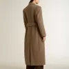 Cappotto doppiopetto da donna in misto lana beige Cappotto doppiopetto da donna in misto lana beige