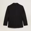 Cappotto doppiopetto da uomo in lana blu scuro con bottoni dorati Cappotto doppiopetto da uomo in lana blu scuro con bottoni dorati