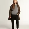 Cappotto monopetto da bambina in lana con stampa animalier jacquard