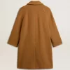 Cappotto monopetto da uomo color tabacco