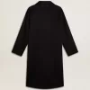 Cappotto nero monopetto da donna Cappotto nero monopetto da donna