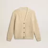 Cardigan da donna in cotone con ricamo sul davanti Cardigan da donna in cotone con ricamo sul davanti