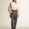 Cardigan da donna in cotone con ricamo sul davanti Cardigan da donna in cotone con ricamo sul davanti