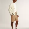 Cardigan da uomo in cotone bianco con motivo a trecce e bordi a costine blu Cardigan da uomo in cotone bianco con motivo a trecce e bordi a costine blu