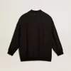 Cardigan nero da donna con ricami sfumati Cardigan nero da donna con ricami sfumati