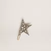 Chiusura in pizzo con clip a stella color oro antico