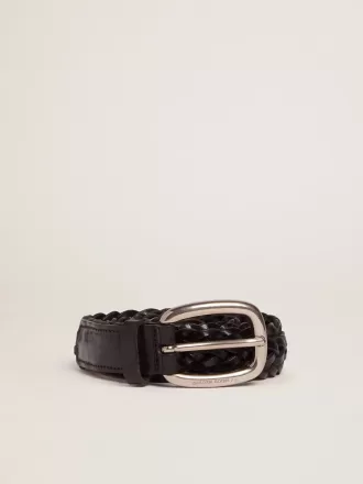 Cintura da donna in pelle nera