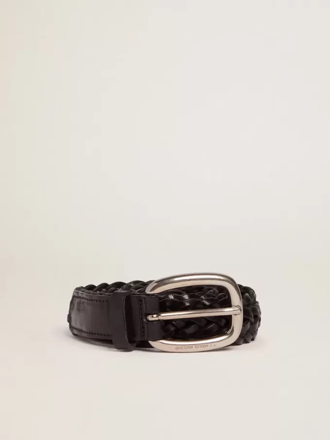 Cintura da donna in pelle nera