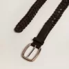 Cintura da donna in pelle nera