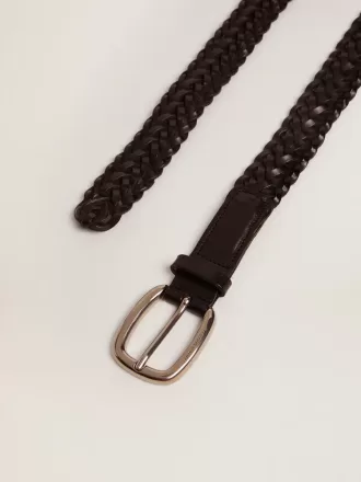 Cintura da donna in pelle nera
