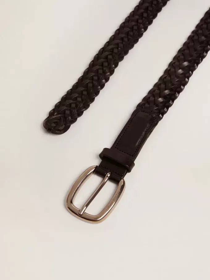 Cintura da donna in pelle nera