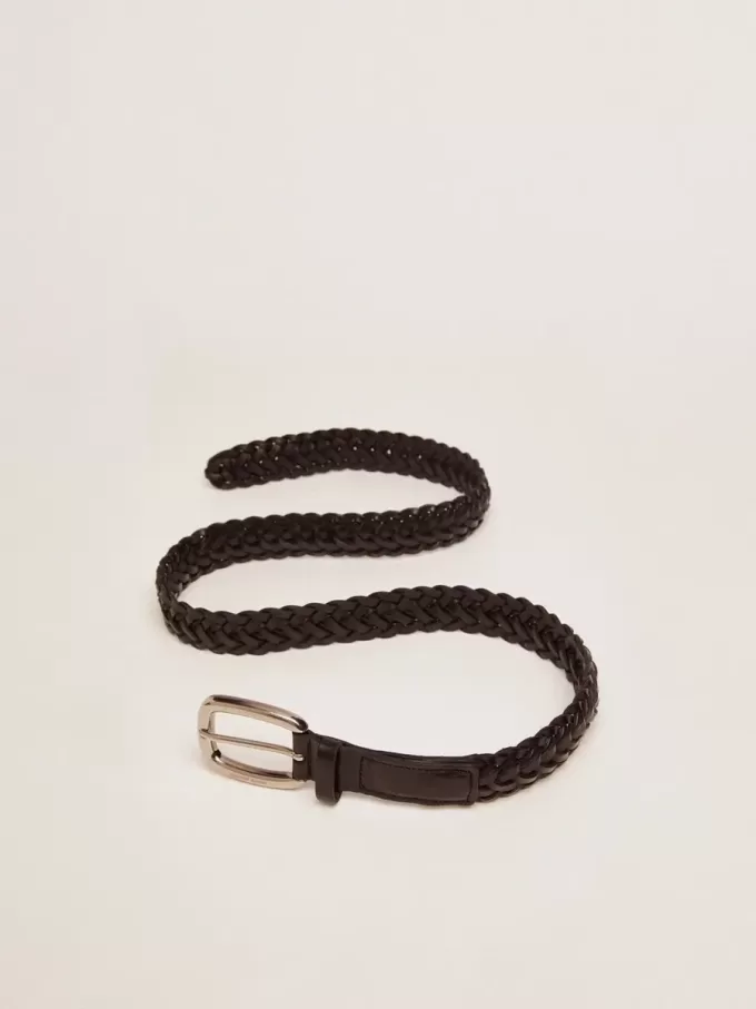 Cintura da donna in pelle nera