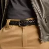 Cintura da uomo in pelle intrecciata nera Cintura da uomo in pelle intrecciata nera