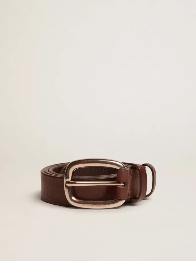 Cintura Houston marrone in pelle lavata Cintura Houston marrone in pelle lavata