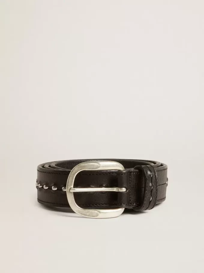 Cintura in pelle nera con borchie Cintura in pelle nera con borchie