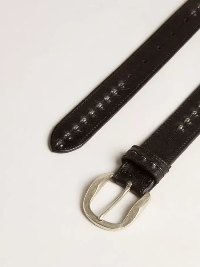 Cintura in pelle nera con borchie Cintura in pelle nera con borchie