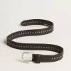 Cintura in pelle nera con borchie Cintura in pelle nera con borchie