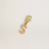Ciondolo a forma di lettera S in ottone color oro con cristalli Ciondolo a forma di lettera S in ottone color oro con cristalli
