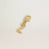 Ciondolo con lettera Z in ottone color oro con cristalli