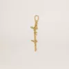 Ciondolo in ottone color oro con firma Golden Goose Ciondolo in ottone color oro con firma Golden Goose